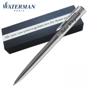 Waterman Allure Kugelschreiber Chrome | Edelstahl | mit Wunschgravur auf Kugelschreber und Geschenkbox