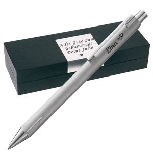 Personalisierter LAMY econ brushed Kugelschreiber 240 mit Geschenkbox inklusive Gravur