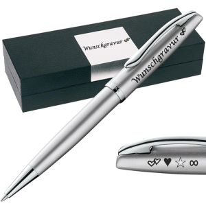 PeIikan Kugelschreiber mit Gravur als Geschenk | Emoji Gravur | Kugelschreiber Jazz Noble Elegance Silber