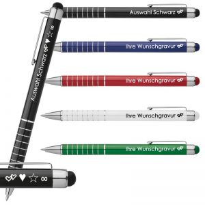 Kugelschreiber mit Gravur | Symbole Gravur möglich | verschiedene Farben | Personaliesierter Kugelschreiber mit Wunschgravur