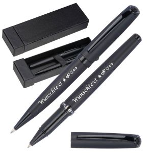 Mark Twain Schreibset mit Gravur | Drehkugelschreiber & Rollerball | elegante Geschenkbox