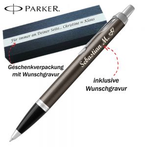 Parker - IM Core Dark Espresso C.C. Kugelschreiber mit Gravur Mine Blau 