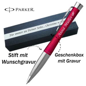 Parker Urban Kugelschreiber mit Gravur Core Vibrant Magenta CT