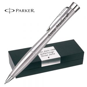 Parker Urban Core Kugelschreiber mit Gravur Metro Metallic CT