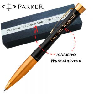 Parker Urban Core Muted Black GT Kugelschreiber mit Gravur