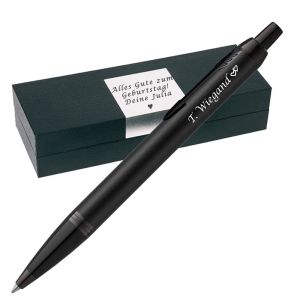 Parker IM Achromatic Matt Black BT Kugelschreiber mit Gravur