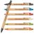 Kugelschreiber aus Bambus mit Wunschgravur | Nachhaltig | Emojis möglich | Blauschreibend | farbige Applikationen aus Weizenstroh | Werbekugelschreiber personalisiert